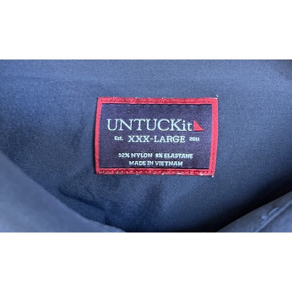 Men’s Button Up Long Sleeve UNTUCKit Navy Blue Lightweight Size XXXL 3XL‎ - Picture 5 of 5